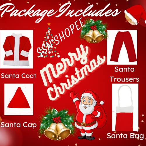 SSN SHOPEE Santa Claus Costume Dress for Kids Christmas Costumes Velvet (3-6 Months) 2