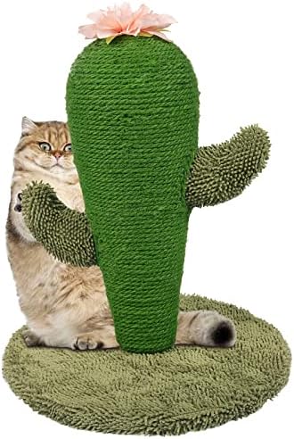 YOUMI Cat Scratching Post, Cactus Post for Indoor Cats, 17'' Cat Scratcher for Cats and Kittens