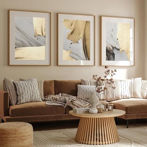 Toile abstraite or déco salon pour transformer votre intérieur