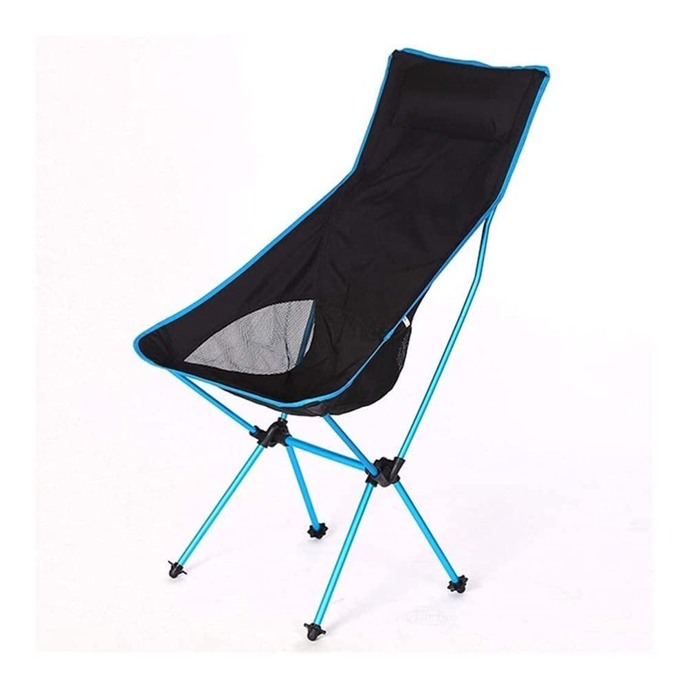 Chaise de camping inclinable et légère avec dossier haut confortable