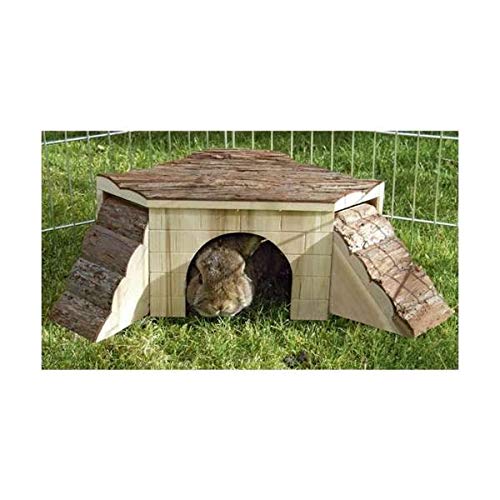Kerbl Gineau Pig House Con Rampe Naturale, 37 X 35 X 15 Cm Senza Rampe 25 X 25 X 15 Cm