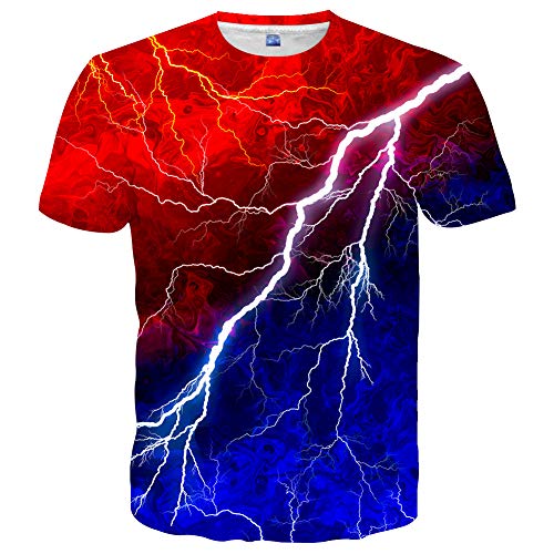 Neemanndy Unisex 3D Colorful Print Graphic Tee Shirts for Men Women and Teens