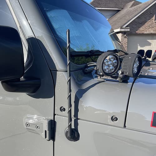 KSaAuto Antena de 16 polegadas para Jeep Wrangler JK JL JKU JLU Gladiator JT JT 2007-2024, acessório