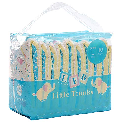 Image of Littleforbig Adult Printed Diaper 10 Pieces - Little Trunks (Large 36 inch-46 inch)