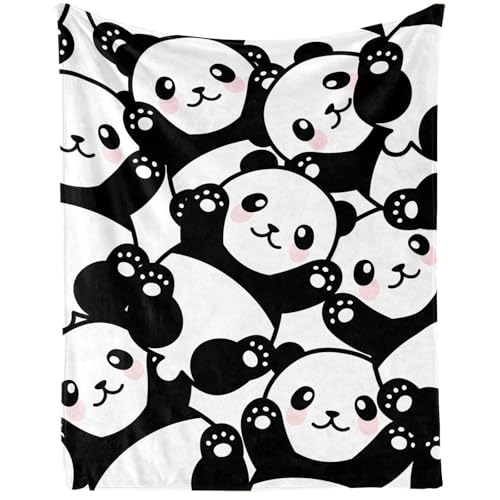 Homieblanket Panda Blanket for Boys Girls Cute Panda Themed Design Printed Throw Blankets for Kids Lap Chair Sofa Warm Soft Cozy Blanket 40x 50