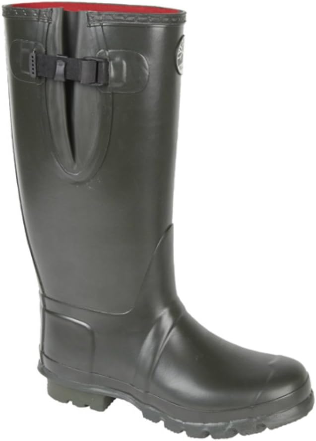 Neoprene Lined Wide Fitting Dark Olive Green Wellies (7)