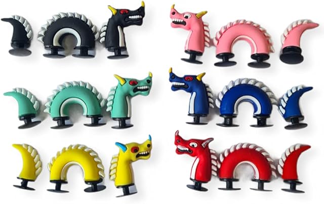 3D Dragon shoe charm accessories - PVC Cartoon shoe charm - Clog Sandals Decoration for Boy Girl - Anime Shoelace Accessories for Teen - Bracelet Wristband Charm - Birthday party Gifts