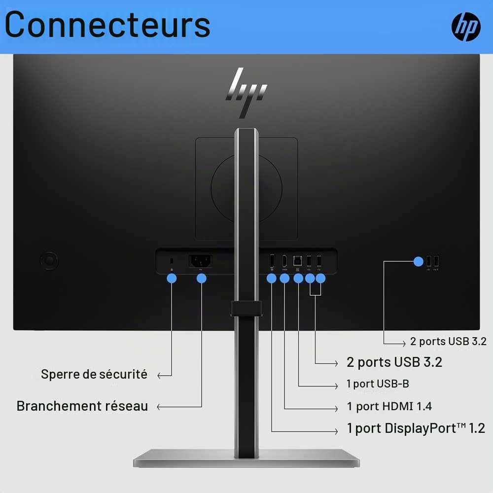 Ecran HP 27 E27Q G5 IPS QHD 16:9 5ms Display Port/HDMI 6N4E2AA