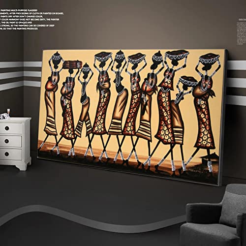 Toile rétro africain jupe longue impression haute définition 40x80 cm