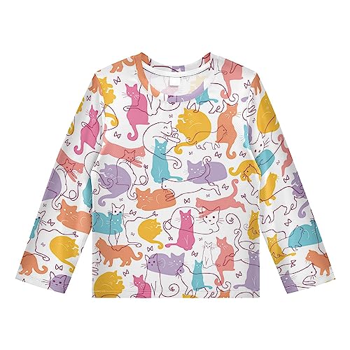 Image of CaTaKu Boys Swim Shirt Long Sleeve Rash Guard for Boys Toddler Rashguard Water Sun Shirt UPF+ 50 Swimwear