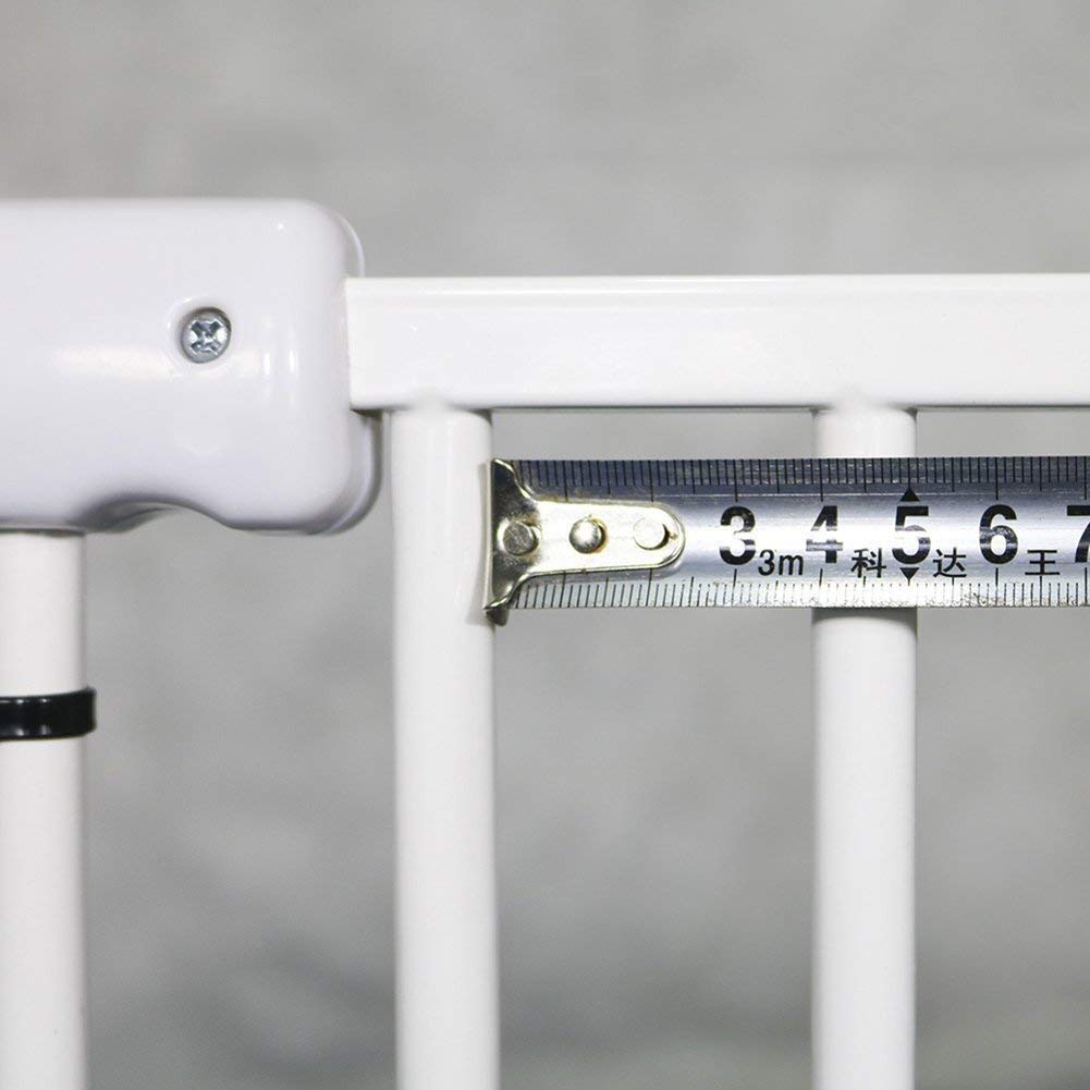 Box per Animali Domestici Cancelletti Di Sicurezza Chiusura Automatica Porta per Bambini con Montaio a Pressione ， Metallo Bianco per Cancelli Di Sicurezza Porte per Corridoi Cancello per Scale Cancel