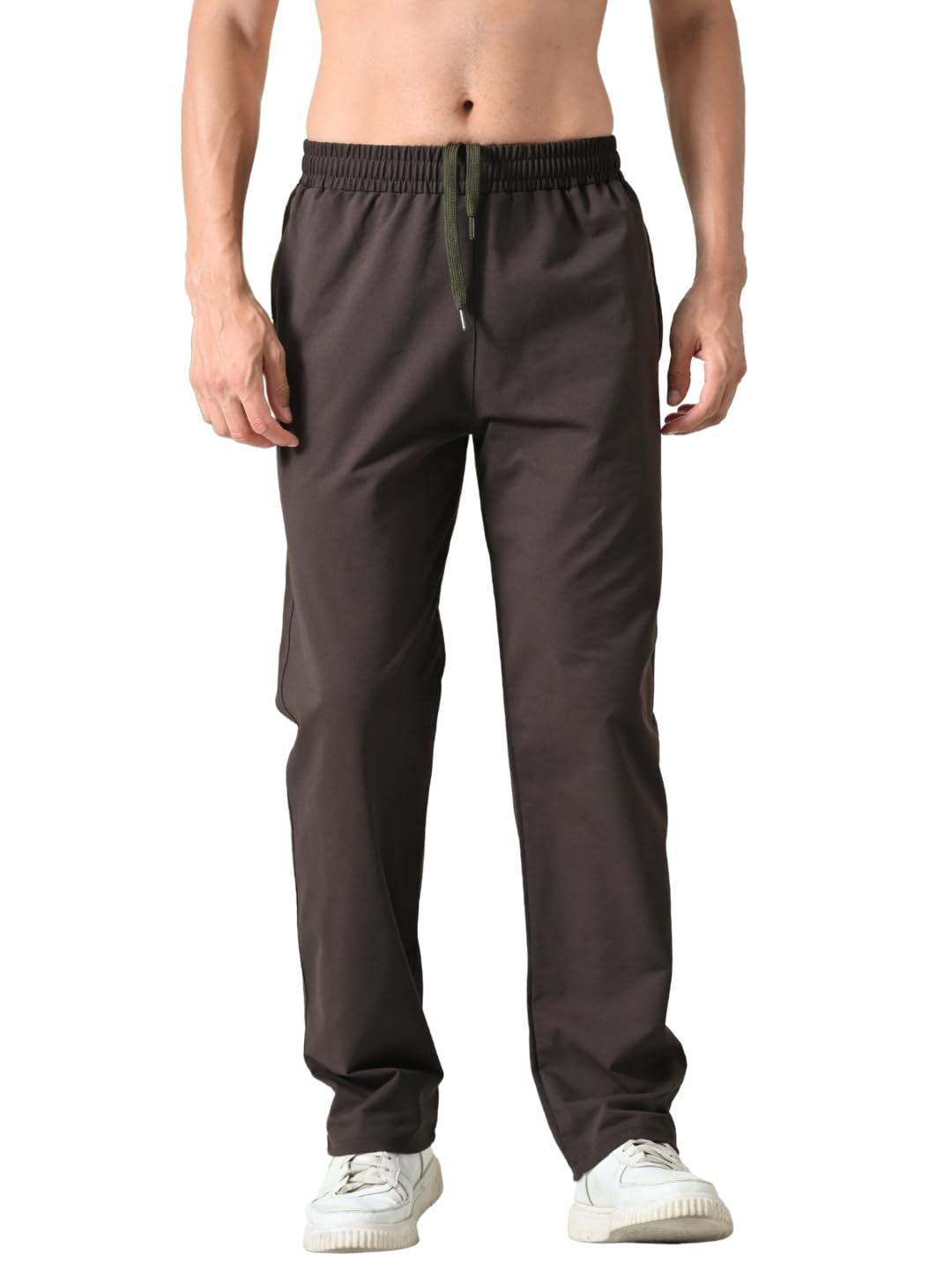 fitinc Men's Lifestyle Trackpant | Cotton Rich Premium Fabric | Straight Fit | Zipper Pockets | Casual Travel & Everyday Wear-picture-54
