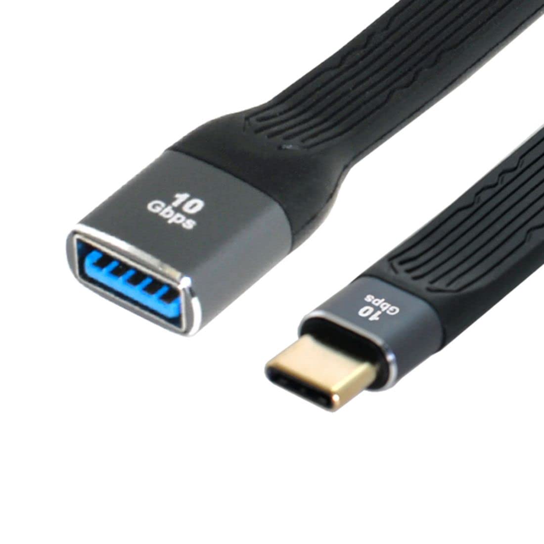 chenyang USB 3.0 Type A Female to USB-C USB 3.1 Type C Male Host OTG Flat Slim FPC Data Cable for Laptop & Phone