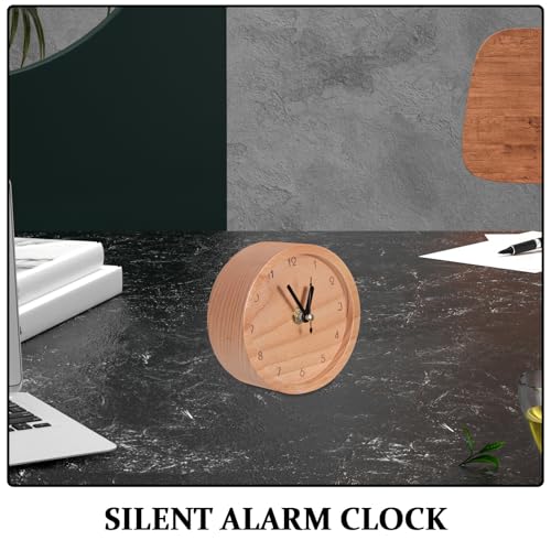 Reloj de madera para dormitorio y oficina con diseño nórdico minimalista 4
