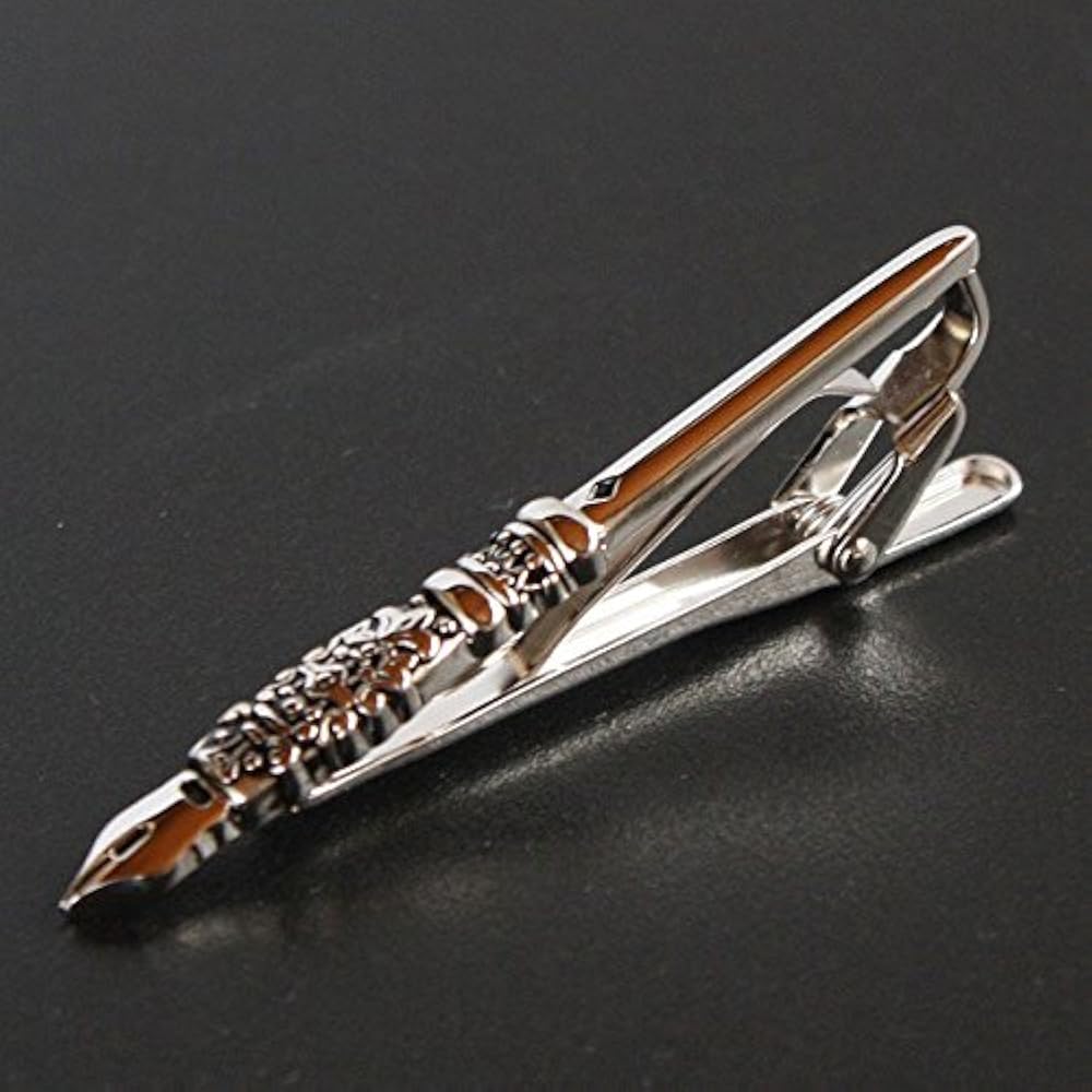 Amazon | SWANK スワンク シルバー万年筆ネクタイピン・タイバー sw118