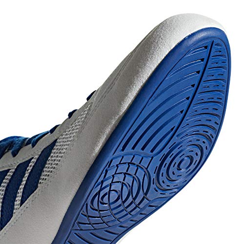 Image of adidas Havoc Mens Adult Wrestling Trainer Shoe Boot White /Blue /Red - UK 6.5