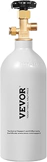 VEVOR CO2 Tank, 2.5 lbs New Aluminum Alloy Cylinder, CO2 Air Tank with Light Gray Spray Coating, CGA320 Valve & Adjustable Pressure, DOT Approved Cylinder for Draft Beer Dispensing and Soda Maker
