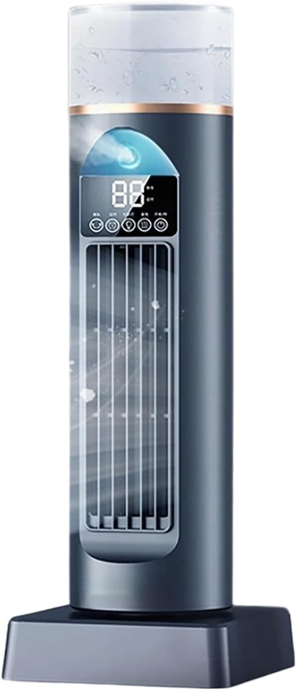 LAFANDE Smart Quiet Tower Fan, Oscillating Tower Fan with 6 Speed Setting, Silent Portable Rotating Ventilador Cooler for Home Bedroom Living Room Sleeping Standing Table