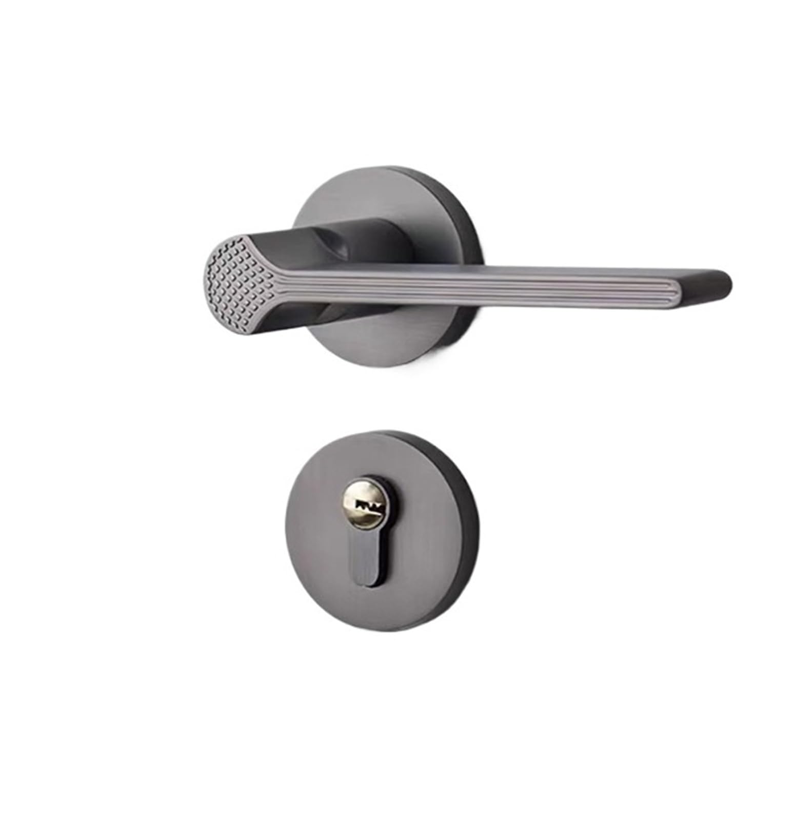 OPTEPYOE Bedroom Split Door Lock Wooden Handle(Starry Sky Gray)