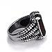 ELFASIO Mens Stainless Steel Ring Dragon Claw Ruby Red Cubic Zirconia Biker Jewelry Size 8-15