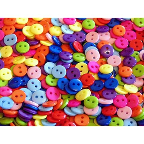 100 x 9mm Buttons - Assorted Mix (9mm, Mixed) Cover