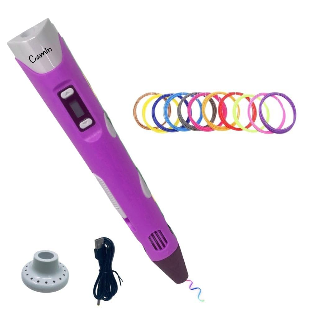Promo3D Pen for Kids | 3D Pen with USB & 95 PLA 5 mtr (Pink)-picture-25