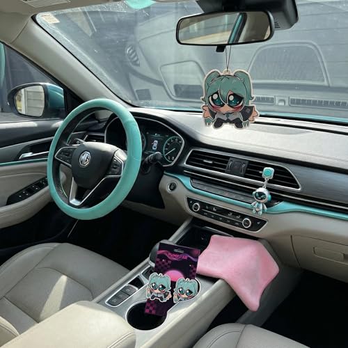 Image of PumpCar 2 pieces Miku double-sided hanging cartoon cherry-scented funny car air freshener Cool hanging for rearview mirror Interior Accessories Gifts