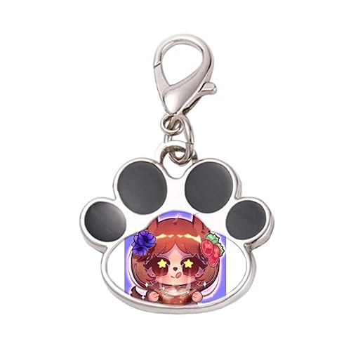 DIYthinker?Squirrel Israel Pita Cake Pet Tag Keychain Dog Cat ID