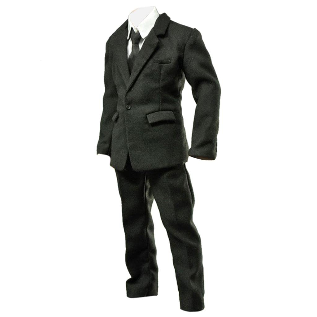 MERISHOPP® 1/6 Scale Black Suit Set Pants Clothes Tie for 12 Inch Action Figure|Toys & Hobbies | Action Figures | Military & Adventure|Black Suit Pants, White Shirt, Black tie-image-0