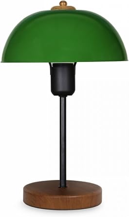 Bohhem North Home Mushroom Head Green Metal Lampshade Living Room Office Cafe Business Desk Lamp Green [Energy Class A]