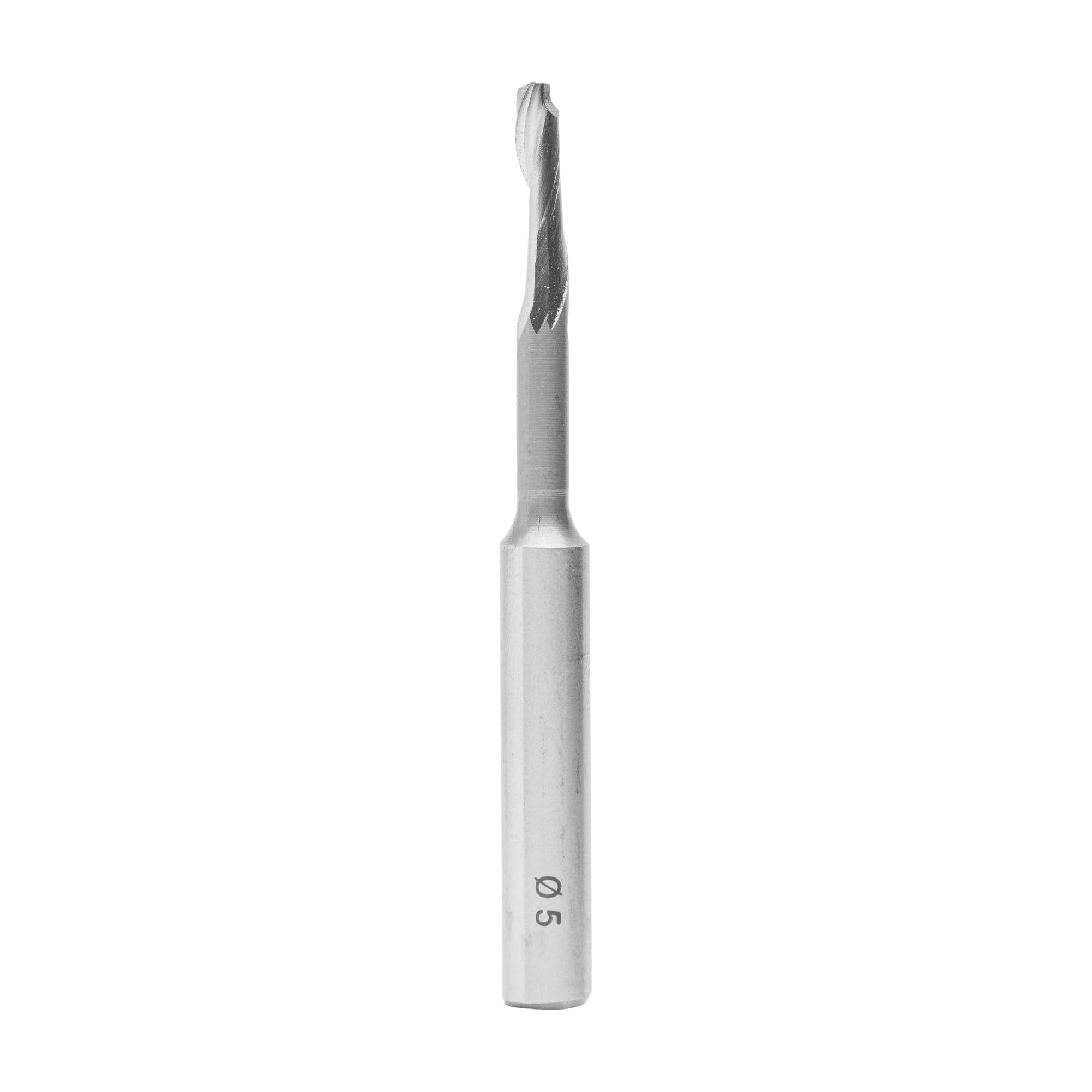 ENT 30021 Spiral-Bohrnutenfräser HS, Schaft (S) 8 mm, Durchmesser (D) 5 mm, NL1 18 mm, NL2 35 mm, Z1, GL 80 mm