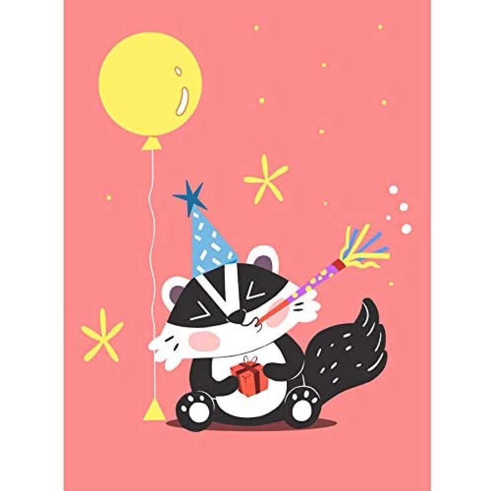 Wee Blue Coo Badger Party Unframed Art Print Poster Wall Decor 12x16 inch