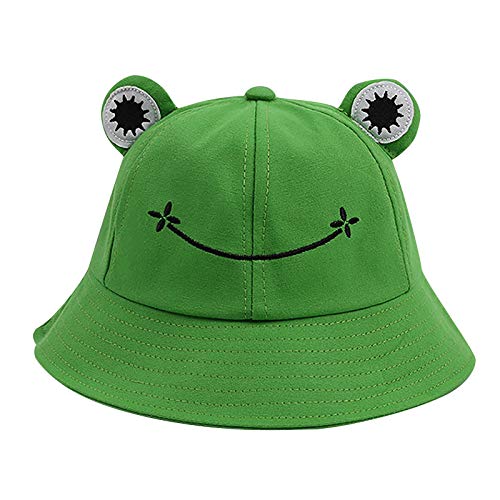 Women Bucket Hats,Reversible Frog Fishing Cap,Festival Sun Hat,for Adults Teens Girls Wide Brim,Brim Fisherman Hat (Green)