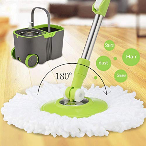 Tête de vadrouille rotative avec seau d'essorage mécanique