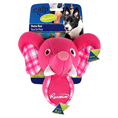 All For Paws 3959 Brinquedo Pelúcia para Cachorro Elephant Reactive, Rosa, 18 x 17 x 12cm