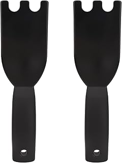 2pcs Universal Grill Scraper for George Foreman & Most Grooved Indoor Grills, Heat-Resistant Nylon Spatula Cleaner Tool with Grooves Comfortable Grip Non-Stick for Easy Cleaning