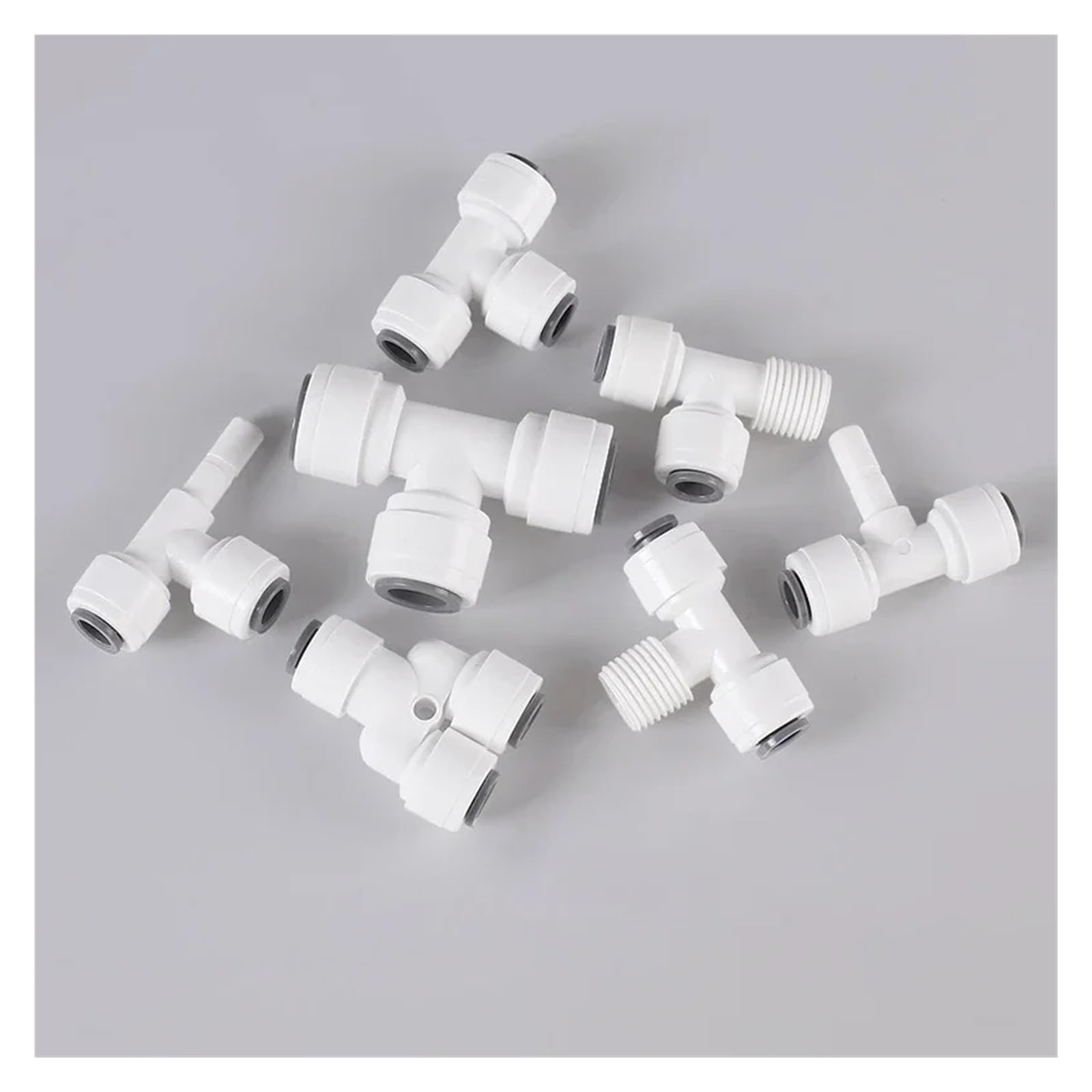 Accesorio de agua, rosca macho-hembra, conexión rápida, conector de manguera de 1/4" y 3/8", filtro de agua, piezas de ósmosis inversa(JSQMK048,50 pcs)