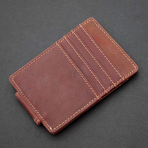 1973 Greece 1 Drachma Athena's Owl & Phoenix Coin Magnetic Money Clip and Wallet Combo New - Crazy Horse Water Buffalo Leather4