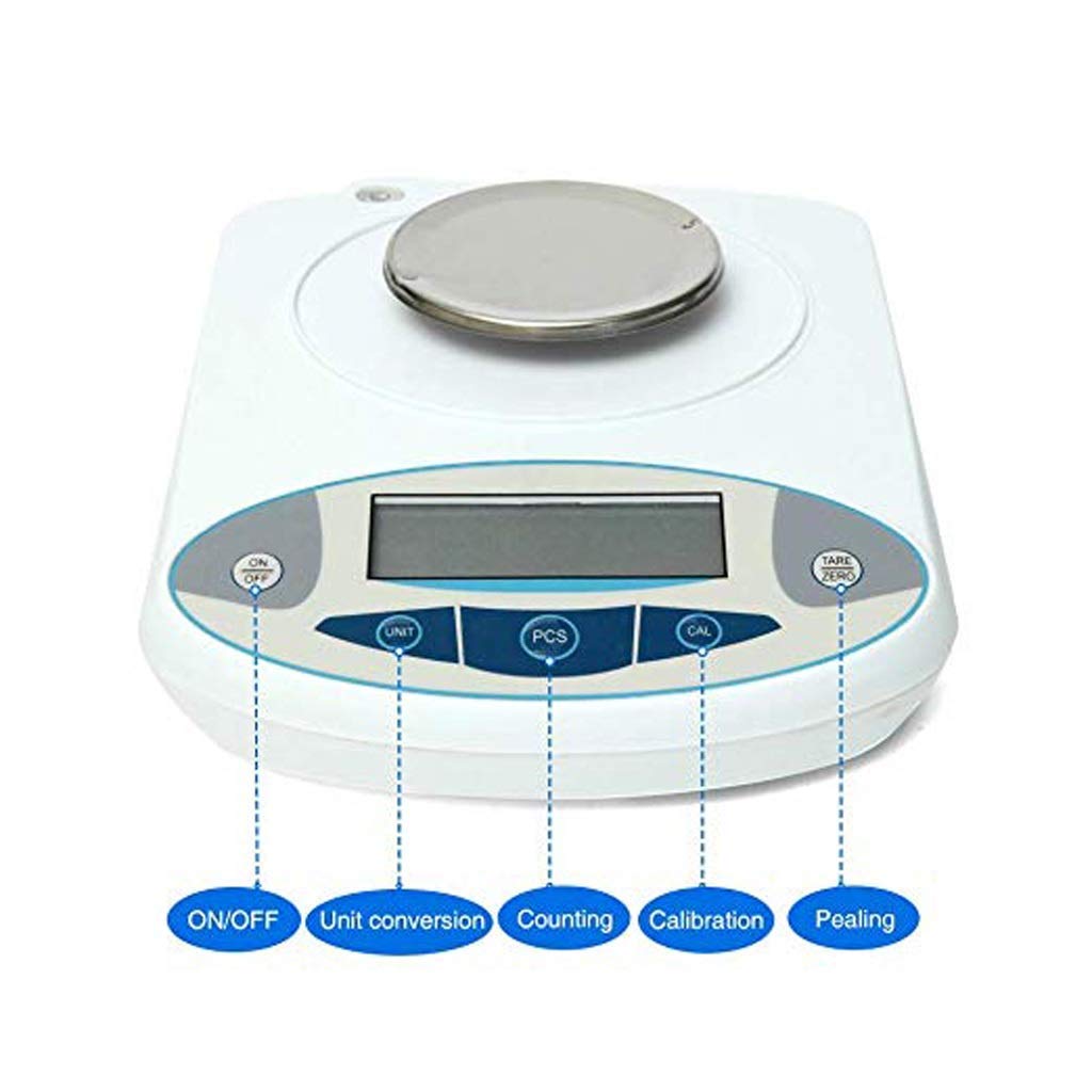 Balanza electrónica analítica digital de laboratorio científico de alta precisión, 3000 g * 0,01 g Precisión Joyas Pesas Balanzas Balanzas electrónicas de pesaje de precisión de laboratorio (600 g *