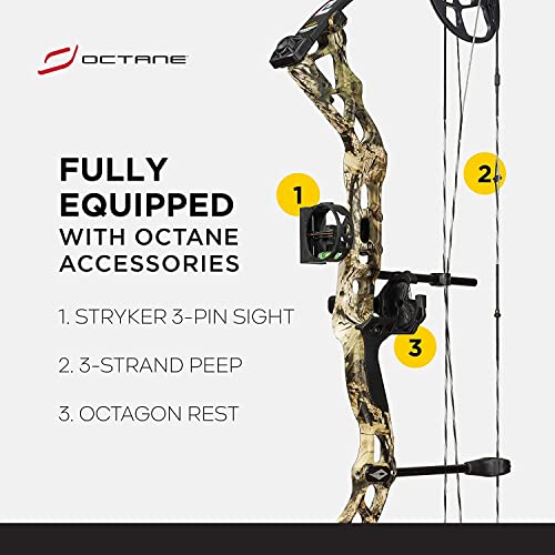 DIAMOND ARCHERY Prism Fully Equipped Adjustable Durable Compound Bow, 5-55 lbs, Breakup Country, Right Hand