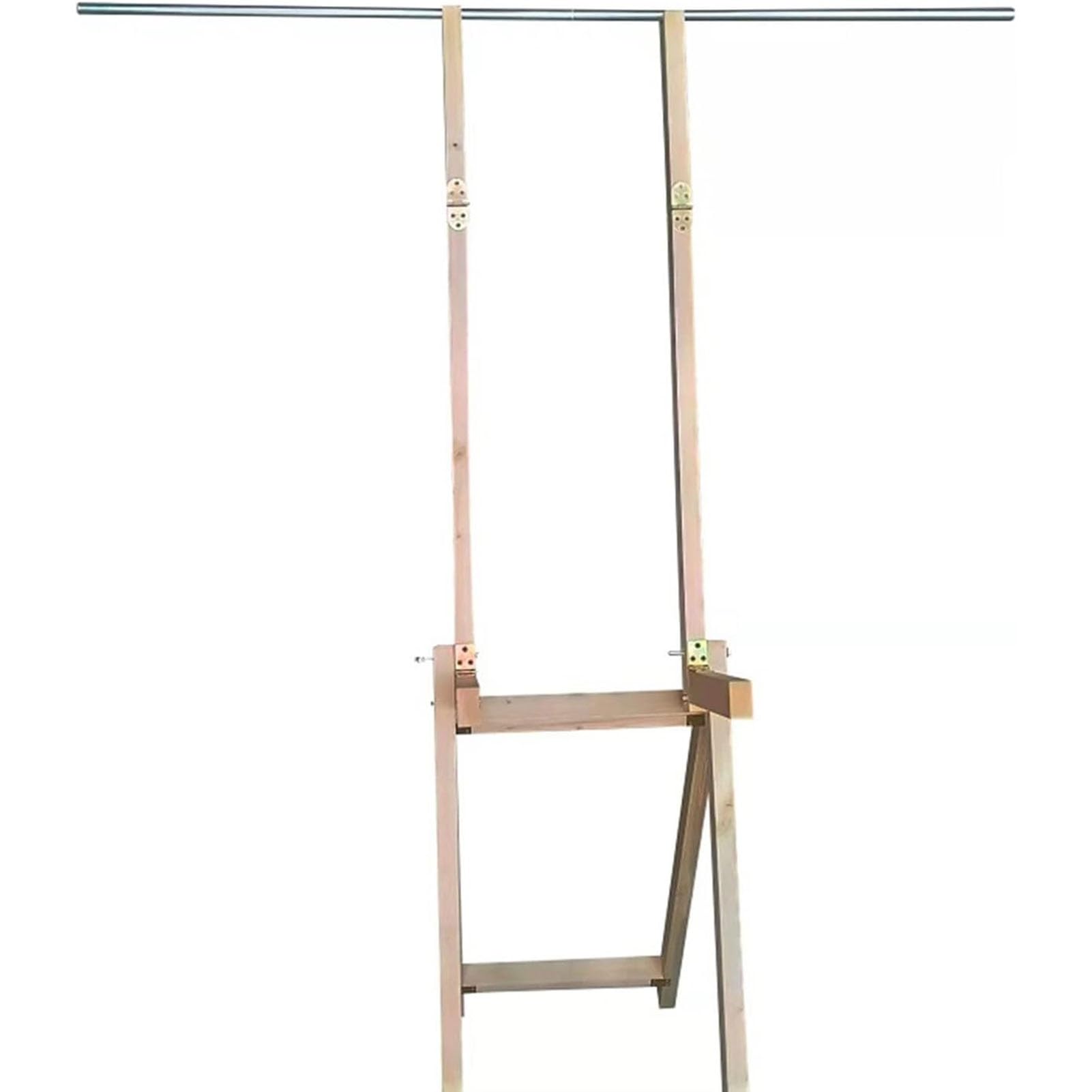 Wooden Archery Target Stand for Backyard Targets Shooting ?Adjustable Foldable Adjustable Mobile Straw Targets Stand, Portable Support Frame with Archery Backstop Heavy Duty Arrow Netting