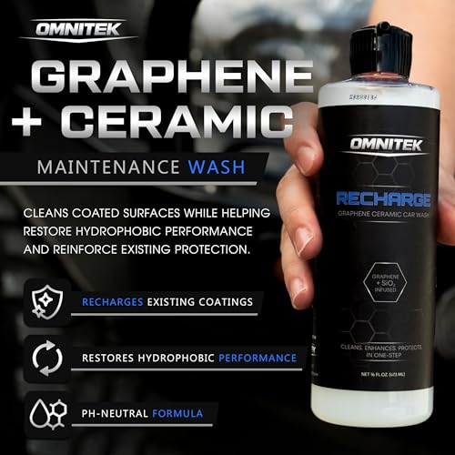 Image of Graphene Ceramic Car Wash Soap - Graphene Coating Infused Car Shampoo - pH-Neutral Formula for Coatings - Cleans, Protects, & Recharges Existing Coatings In One Step (16oz)