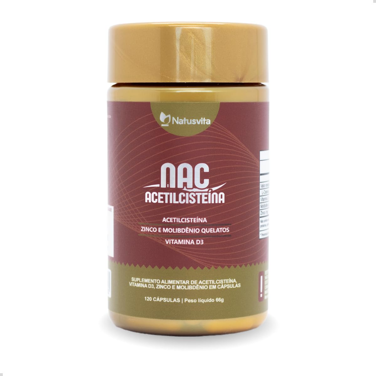Nac N-Acetilcisteína + Zinco + Molibdênio + Vitamina D3 Cápsulas (Kit 3 unds. 360 cápsulas) em promoção! Veja a oferta e mais achadinhos de Vitaminas & Suplementos 6 Hoje é o melhor dia para comprar Nac N-Acetilcisteína + Zinco + Molibdênio + Vitamina D3 Cápsulas (Kit 3 unds. 360 cápsulas) com aquele preço maroto! Promoção! Aproveite a oferta! 6