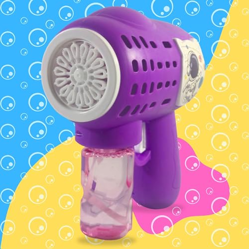 Lança Bolhas De Sabão Automática Infantil Máquina Pistola Lançador de Bolhas Bola De Sabão (Roxo)