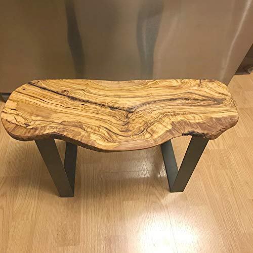 Osring 16 Inch Trapezoid Table Legs 2pcs, Solid Steel Furniture Leg for Coffee Table, TV Stand and Outside Bench, Black