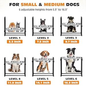 Elevated Dog Bowls with Slow Feeder, 6 Heights Adjustable Raised Dog Bowl with 3 Stainless Steel Bowls, Tiltable Non-Slip Feeding Bowls with Metal Stand for Small and Medium Breed Dogs Elevated Dog Bowls with Slow Feeder, 6 Heights Adjustable Raised Dog Bowl with 3 Stainless Steel Bowls, Tiltable Non-Slip Feeding Bowls with Metal Stand for Small and Medium Breed Dogs
