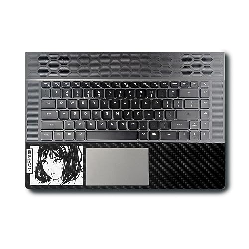 Image of MightySkins Carbon Fiber Skin Compatible with Alienware X16 R1 (2023) Full Wrap Kit - Close Your Eyes | Protective, Durable Textured Carbon Fiber Finish | Easy to Apply | Made in the USA