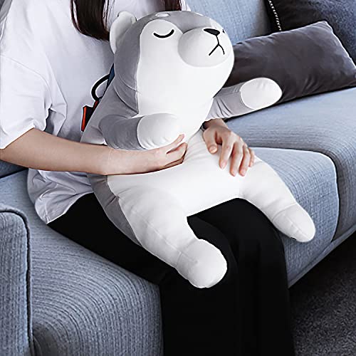 Auspicious Beginning 30'' Husky Stuffed Animal Plush Pillow, Huskies Anime Body Pillow, Kawaii Stuff Animal Plushtoy, Big Plushie Stuffed Dog Squishy Throw Pillow Gifts For Boys Girls #TOP5