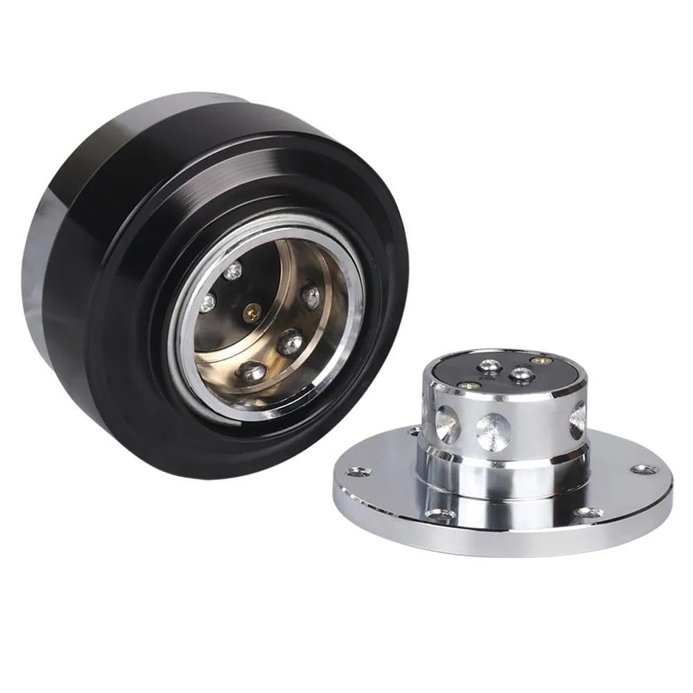 Para Universal Car Tuning Volante Adaptador Cubo Liberación Rápida Snap Off Boss Kit Paletas cambio volante coche(NeoChrome)