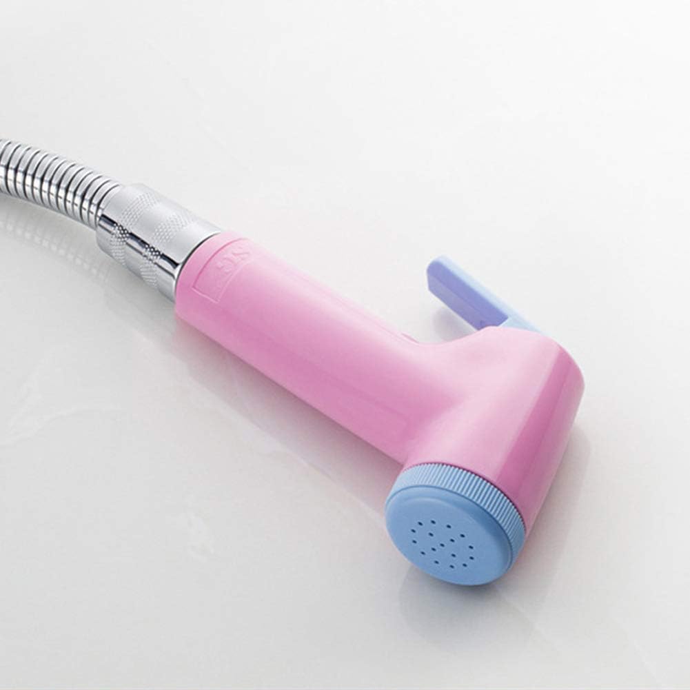 YALTOL Bidet Faucet-Bathroom Toilet, Spray Gun Faucet, Manual Booster, Spray Kit for Toilet,Pink